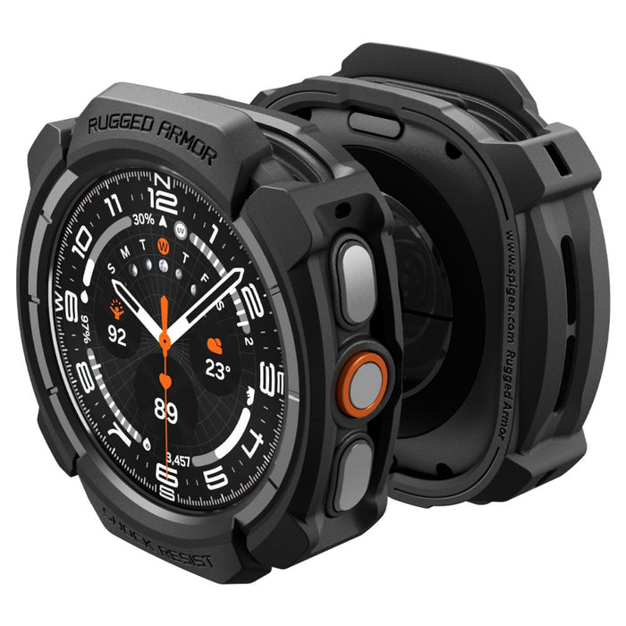Калъф Spigen Rugged Armor за Samsung Galaxy Watch Ultra 47mm - матово черен