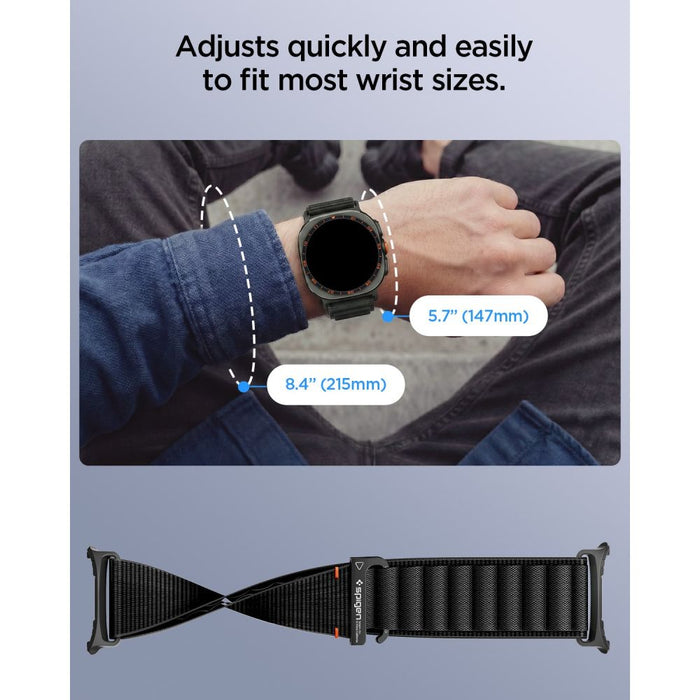 Каишка Spigen WBF1 за Samsung Galaxy Watch Ultra 47mm - Черна
