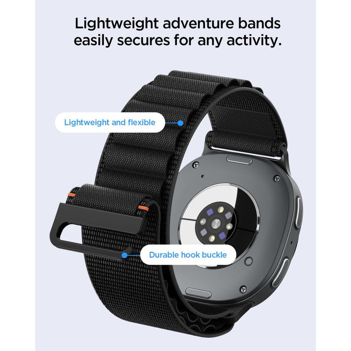 Каишка Spigen WBF1 за Samsung Galaxy Watch 40/44/46 мм - Черна