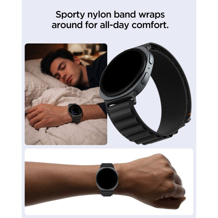 Каишка Spigen WBF1 за Samsung Galaxy Watch 40/44/46 мм - Черна