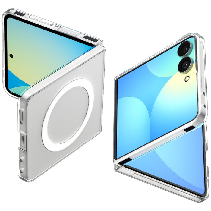 Калъф Spigen AirSkin MagFit за Samsung Galaxy Z Flip 8 - прозрачен и бял