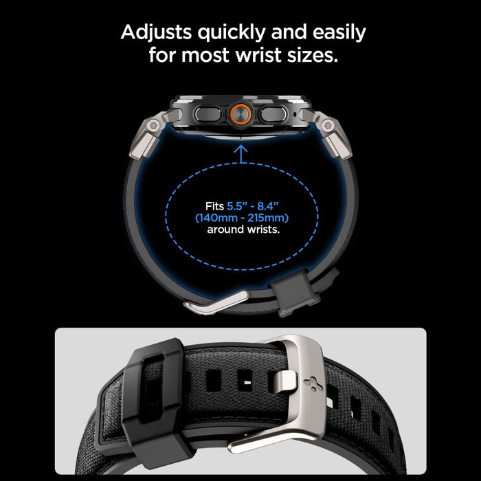 Каишка за Samsung Galaxy Watch Ultra 47mm Spigen DuraPro Armor - черна