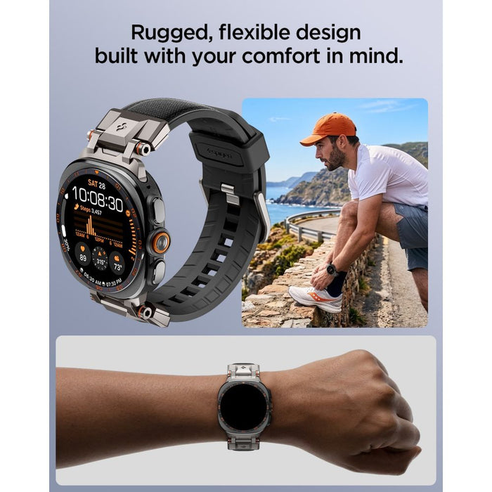 Каишка за Samsung Galaxy Watch Ultra 47mm Spigen DuraPro Armor - черна
