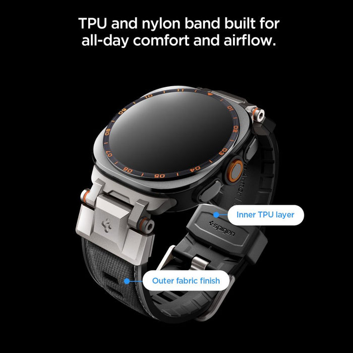 Каишка за Samsung Galaxy Watch Ultra 47mm Spigen DuraPro Armor - черна