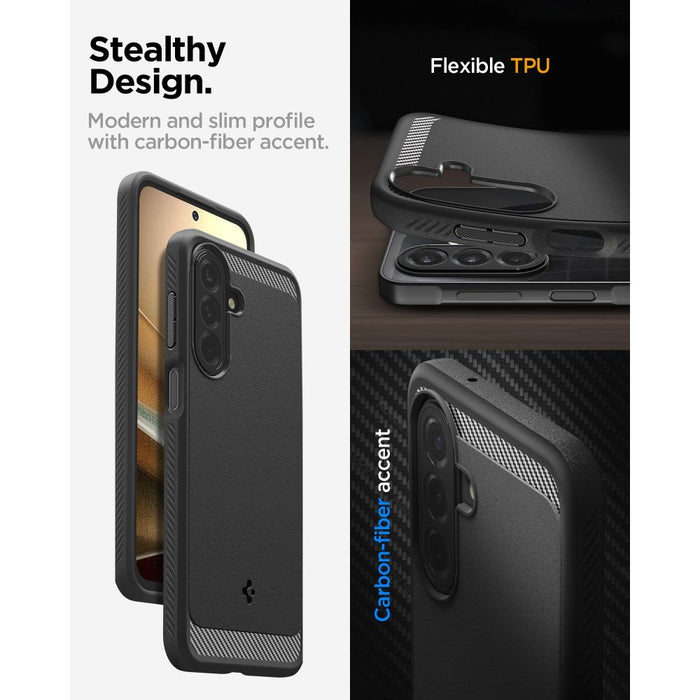 Калъф Spigen Rugged Armor за Samsung Galaxy A27 5G - матово черен