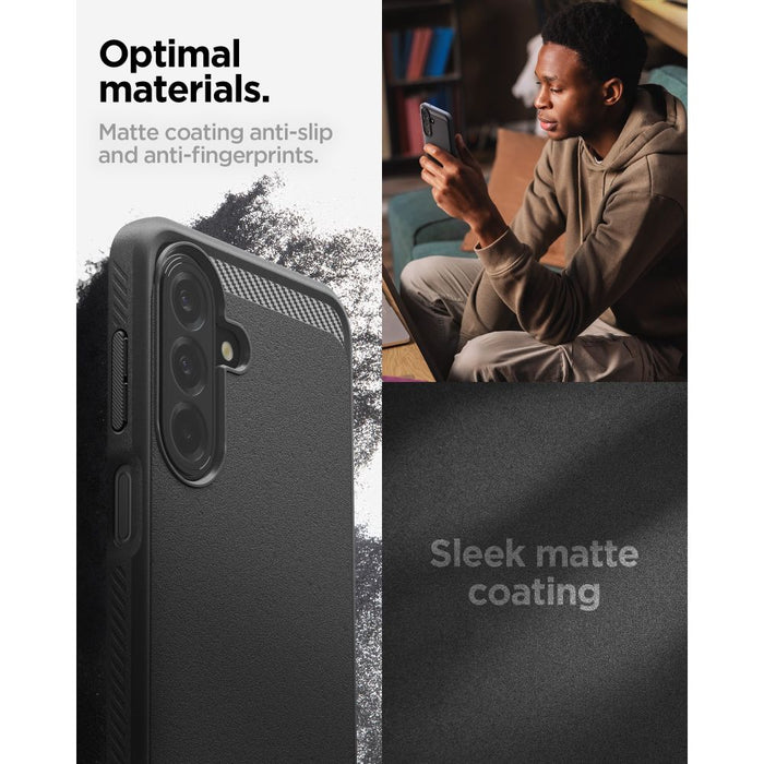 Калъф Spigen Rugged Armor за Samsung Galaxy A27 5G - матово черен