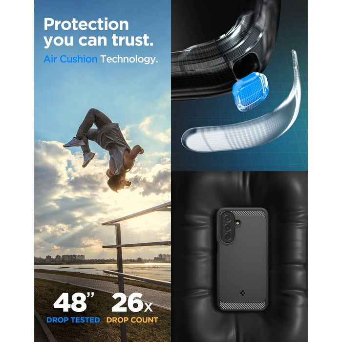Калъф Spigen Rugged Armor за Samsung Galaxy A27 5G - матово черен