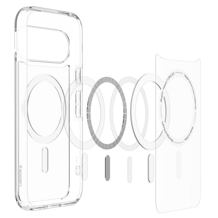 Spigen Ultra Hybrid Mag MagSafe калъф за Google Pixel 11 - прозрачен и бял