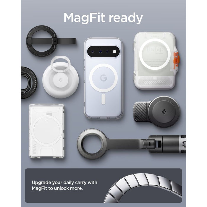 Spigen Ultra Hybrid Mag MagSafe калъф за Google Pixel 11 - прозрачен и бял