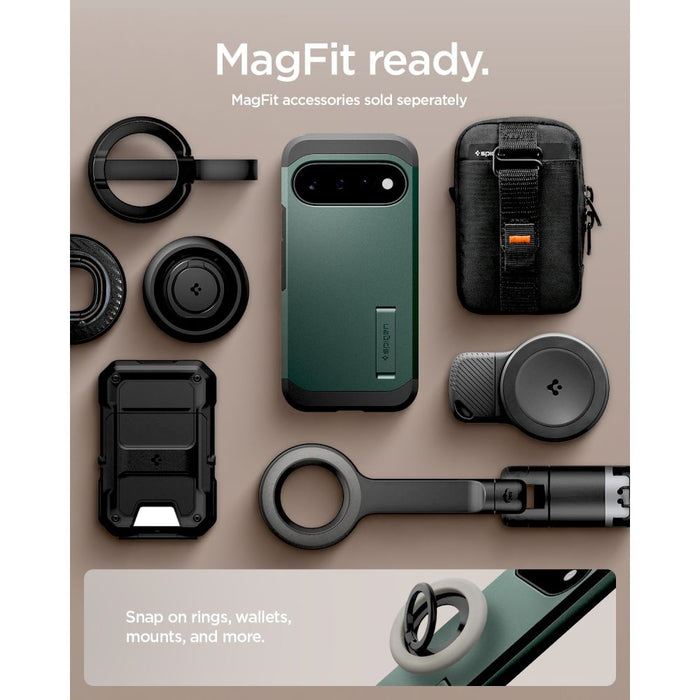 Калъф Spigen Tough Armor Mag MagSafe за Google Pixel 11 - тъмнозелен