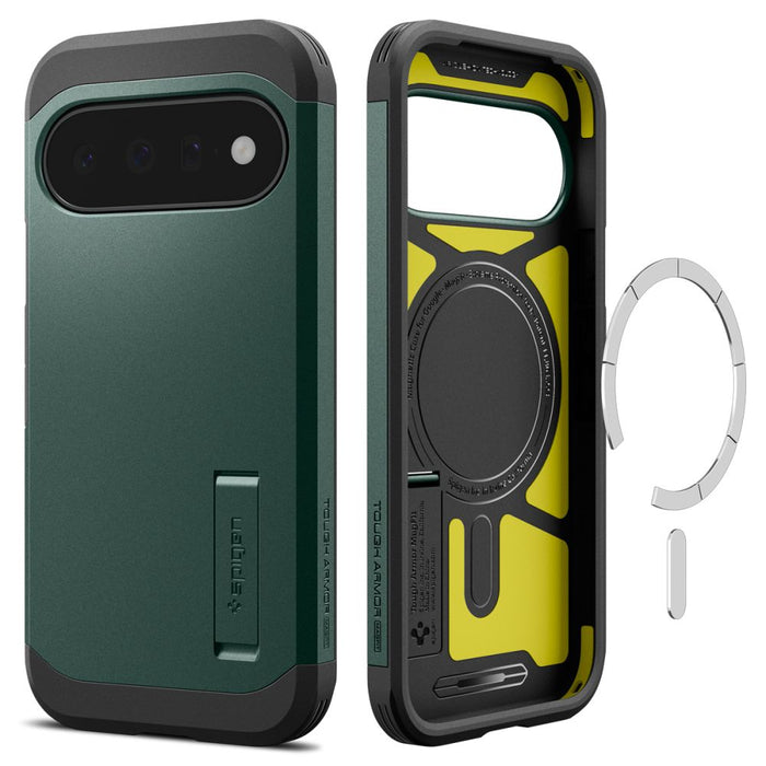 Калъф Spigen Tough Armor Mag MagSafe за Google Pixel 11 - тъмнозелен
