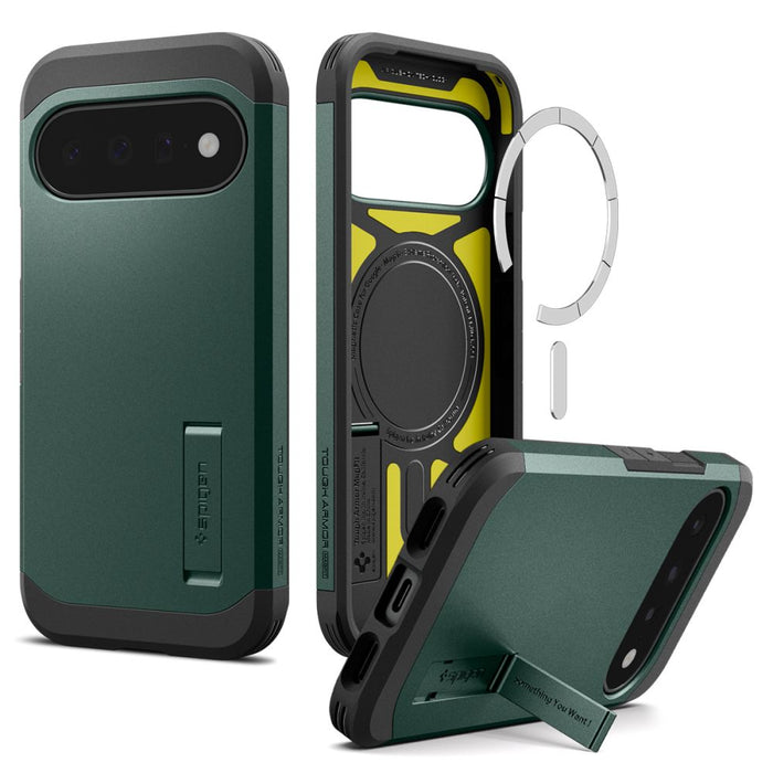 Калъф Spigen Tough Armor Mag MagSafe за Google Pixel 11 - тъмнозелен