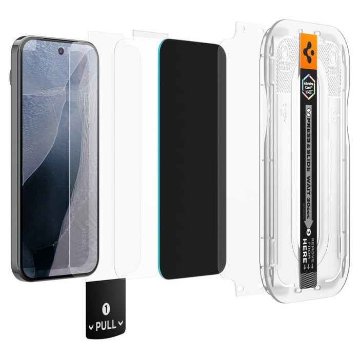 Spigen Glas.tR EZ Fit Pro HD 2-Pack Privacy Tempered Glass за Google Pixel 10/11