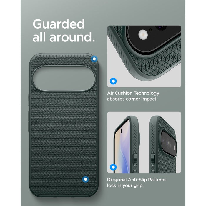 Калъф Spigen Liquid Air Mag MagSafe за Google Pixel 11 Pro XL - тъмнозелен