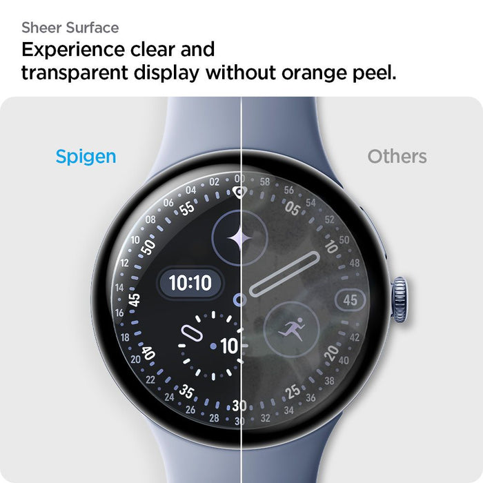 Spigen Elite Shield EZ Fit хидрогелно фолио за Google Pixel Watch 45 мм, комплект от 2 броя