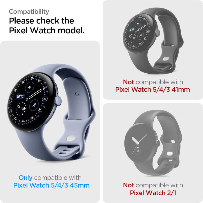 Spigen Elite Shield EZ Fit хидрогелно фолио за Google Pixel Watch 45 мм, комплект от 2 броя