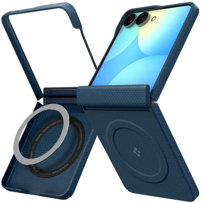 Калъф Spigen AirSkin Aramid MagFit MagSafe за Samsung Galaxy Z Flip 8 - тъмносин