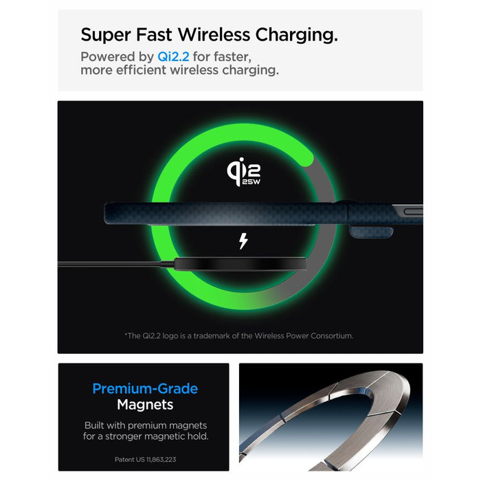 Калъф Spigen AirSkin Aramid MagFit MagSafe за Samsung Galaxy Z Flip 8 - тъмносин