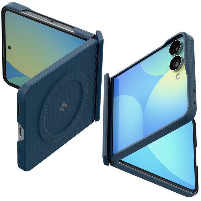 Калъф Spigen AirSkin Aramid MagFit MagSafe за Samsung Galaxy Z Flip 8 - тъмносин