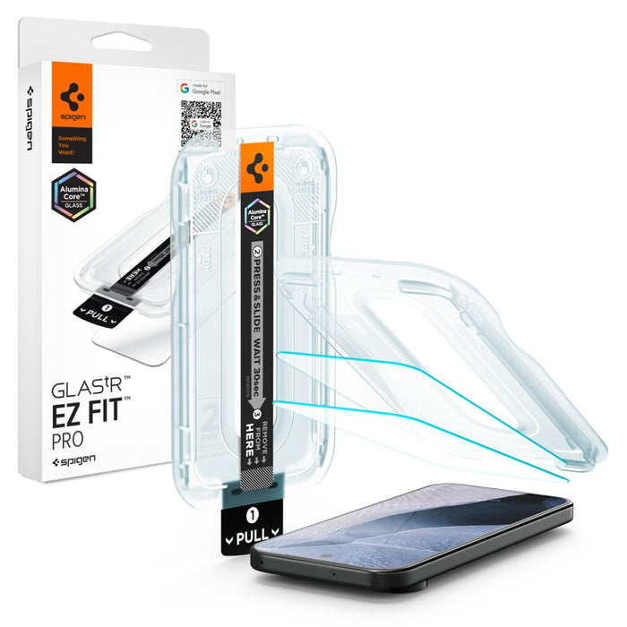 Spigen Glas.tR EZ Fit Pro - 2 броя закалено стъклено протекторно фолио за екран за Google Pixel 11 Pro XL