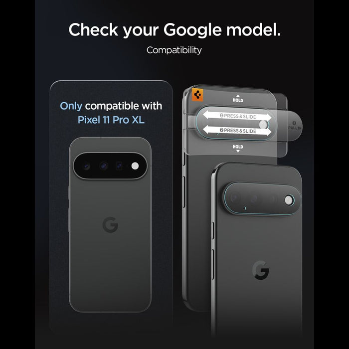 Протектор за екран Spigen Optik Pro HD от закалено стъкло за Google Pixel 11 Pro XL, 2 броя