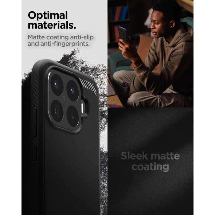 Кейс Spigen Rugged Armor за Xiaomi 17T Pro - матово черен