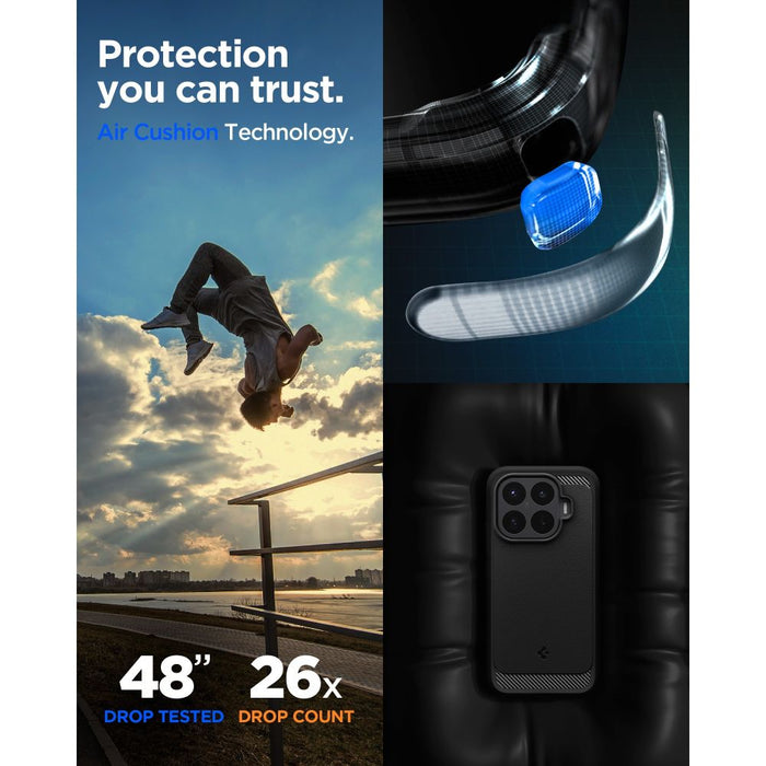 Кейс Spigen Rugged Armor за Xiaomi 17T Pro - матово черен