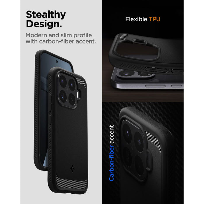 Кейс Spigen Rugged Armor за Xiaomi 17T Pro - матово черен