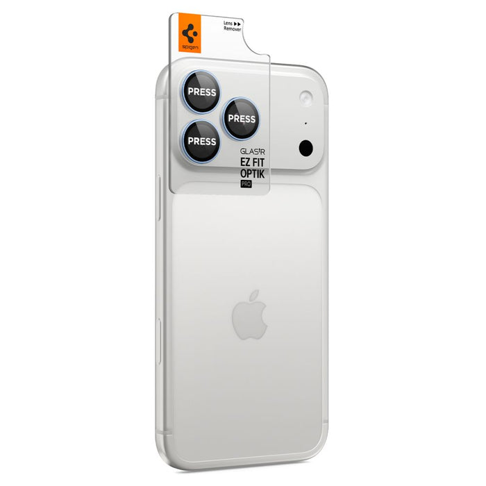 Spigen Optik Pro GLAS.TR EZ FIT - 2 броя закалено стъклено протектор за екран за iPhone 18 Pro / 18 Pro Max - светло син