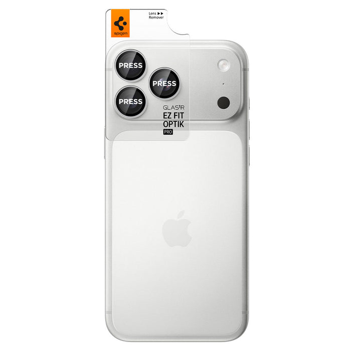 Spigen Optik Pro GLAS.TR EZ FIT - 2 броя закалено стъклено протектор за екран за iPhone 18 Pro / 18 Pro Max - сребрист