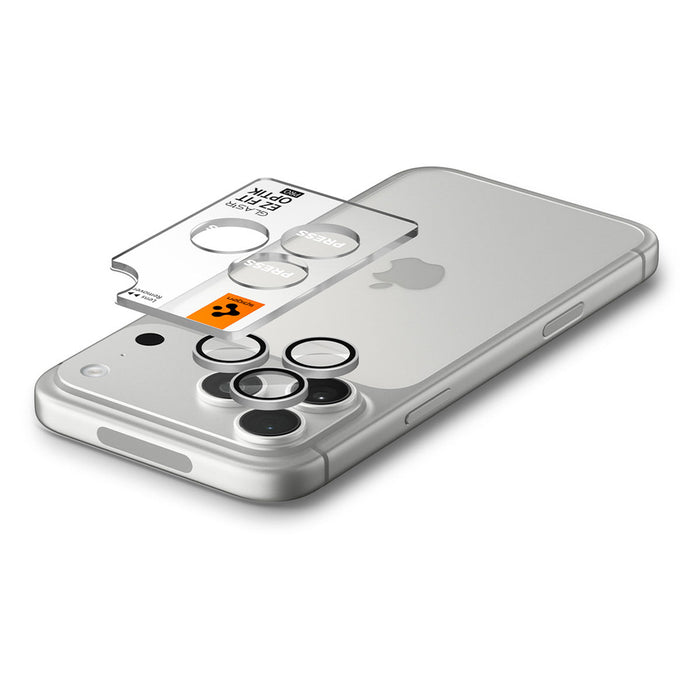Spigen Optik Pro GLAS.TR EZ FIT - 2 броя закалено стъклено протектор за екран за iPhone 18 Pro / 18 Pro Max - сребрист