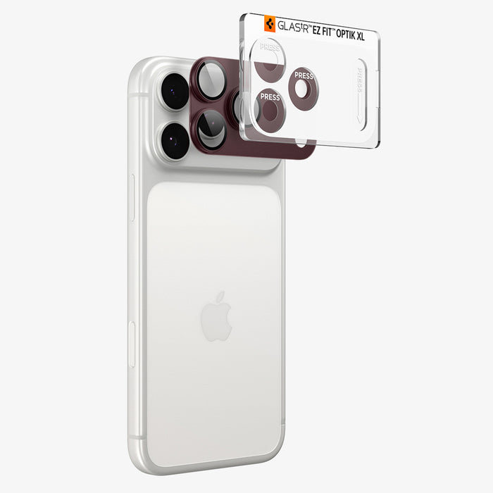 Стъклен протектор Spigen Optik Pro XL GLAS.TR EZ FIT за iPhone 18 Pro - цвят тъмна череша