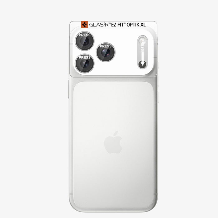 Стъклен протектор Spigen Optik Pro XL GLAS.TR EZ FIT за iPhone 18 Pro - сребрист