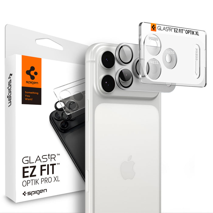 Стъклен протектор Spigen Optik Pro XL GLAS.TR EZ FIT за iPhone 18 Pro - сребрист