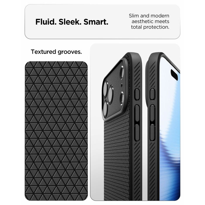 Калъф Spigen Liquid Air за iPhone 18 Pro / 17 Pro - матово черен