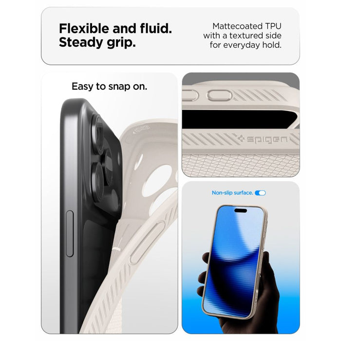 Калъф Spigen Liquid Air за iPhone 18 Pro / 17 Pro - титанов