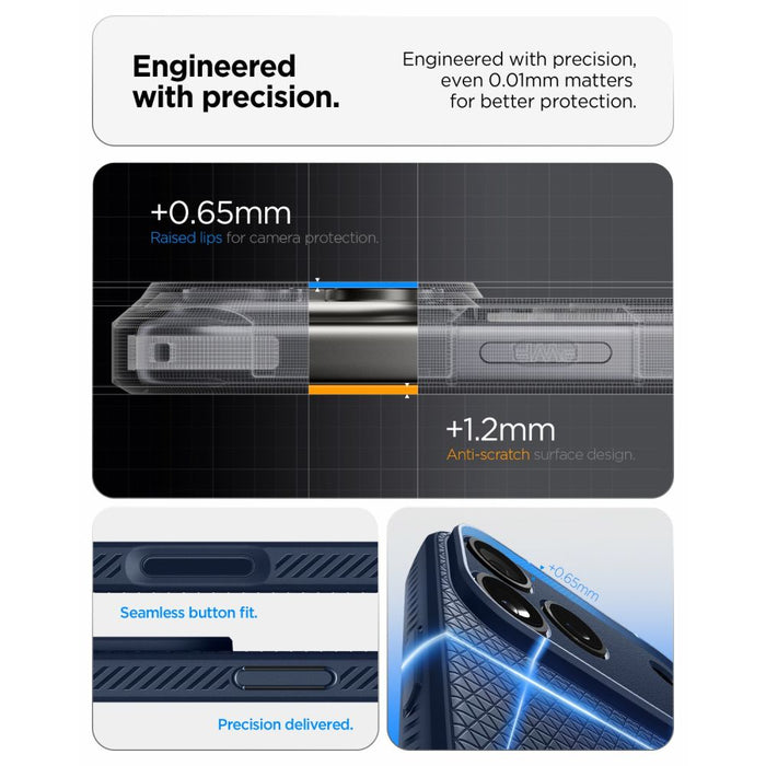 Калъф Spigen Liquid Air за iPhone 18 Pro / 17 Pro - тъмносин