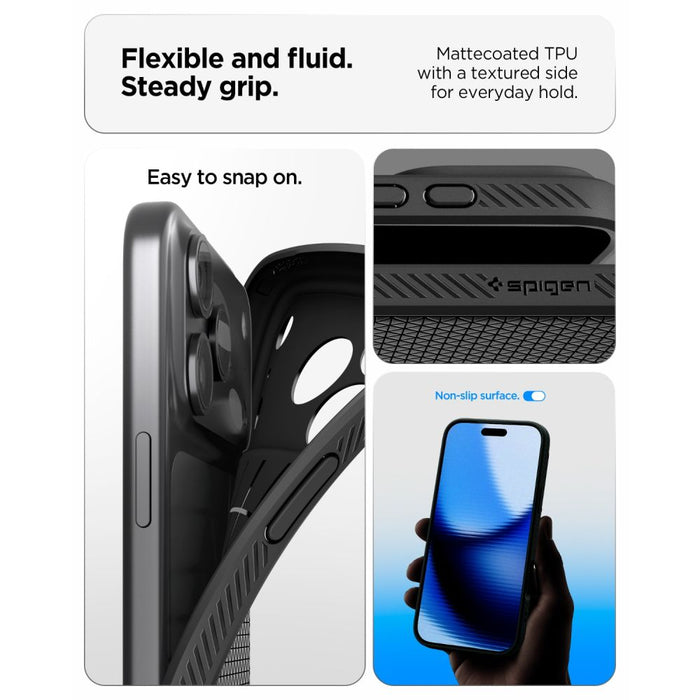 Калъф Spigen Liquid Air за iPhone 18 Pro Max / 17 Pro Max - матово черен