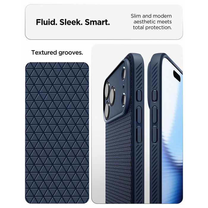 Калъф Spigen Liquid Air за iPhone 18 Pro Max / 17 Pro Max - тъмносин