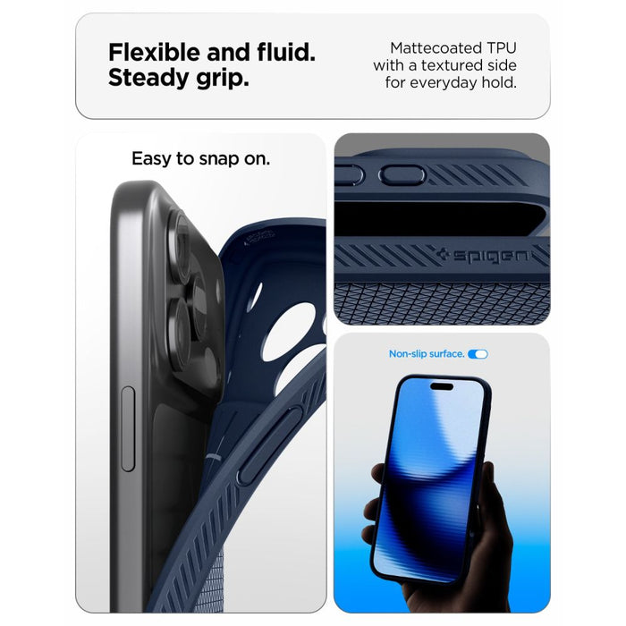 Калъф Spigen Liquid Air за iPhone 18 Pro Max / 17 Pro Max - тъмносин