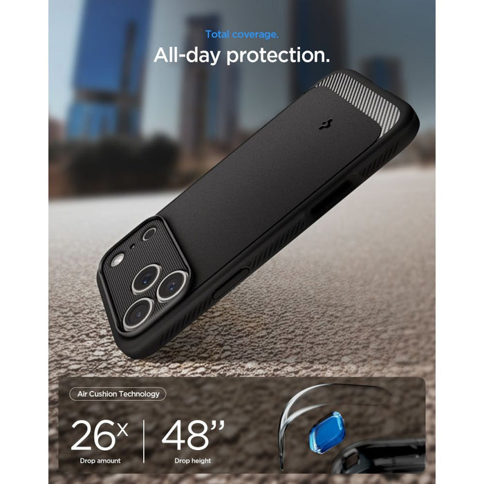 Калъф Spigen Rugged Armor MagSafe за iPhone 18 Pro Max / 17 Pro Max - матово черен