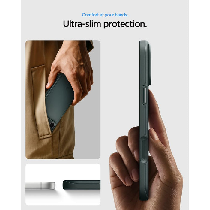 Калъф Spigen Thin Fit MagSafe за iPhone 18 Pro / 17 Pro - зелен
