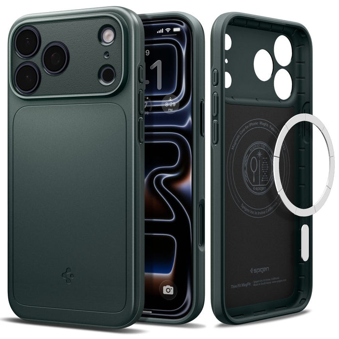 Калъф Spigen Thin Fit MagSafe за iPhone 18 Pro / 17 Pro - зелен