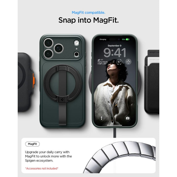 Калъф Spigen Thin Fit MagSafe за iPhone 18 Pro Max / 17 Pro Max - зелен