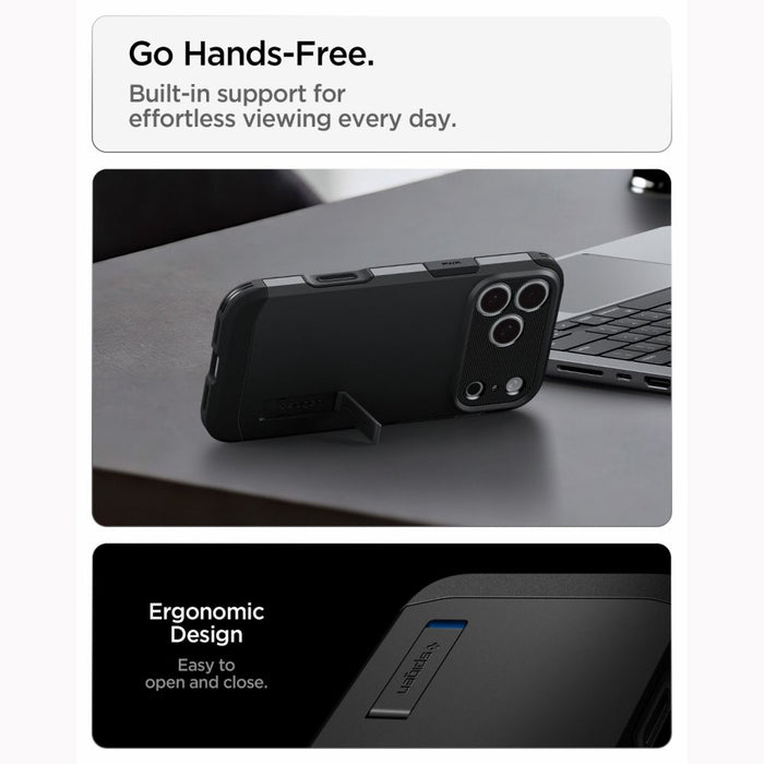 Калъф Spigen Tough Armor MagSafe за iPhone 18 Pro / 17 Pro - черен