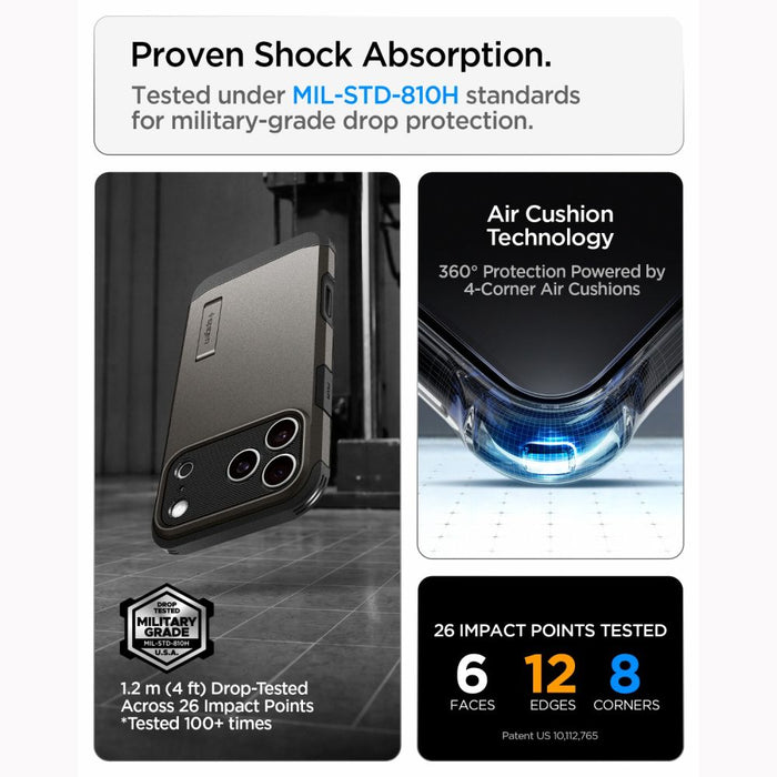 Калъф Spigen Tough Armor MagSafe за iPhone 18 Pro / 17 Pro - черен
