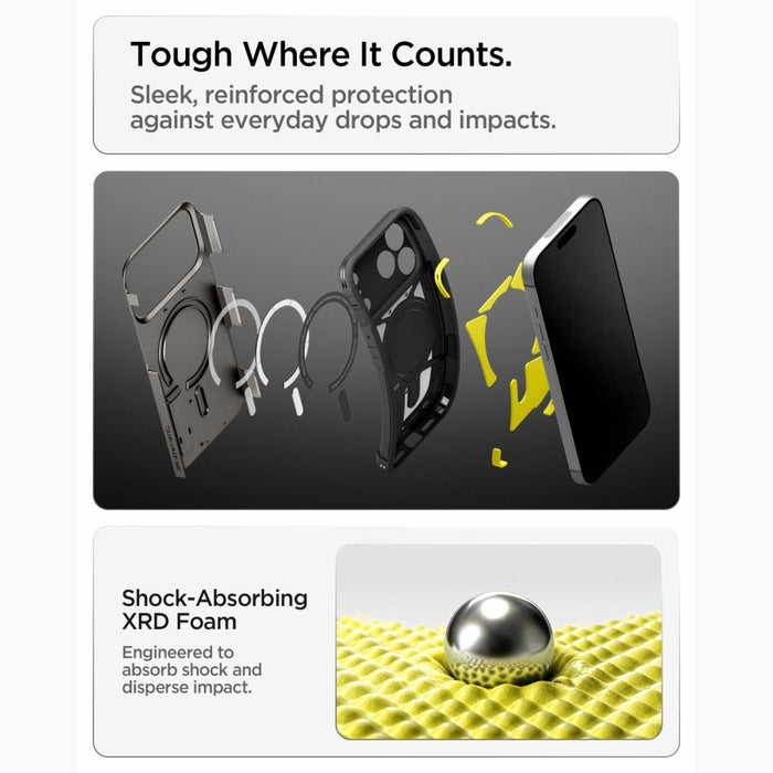 Калъф Spigen Tough Armor MagSafe за iPhone 18 Pro / 17 Pro - черен