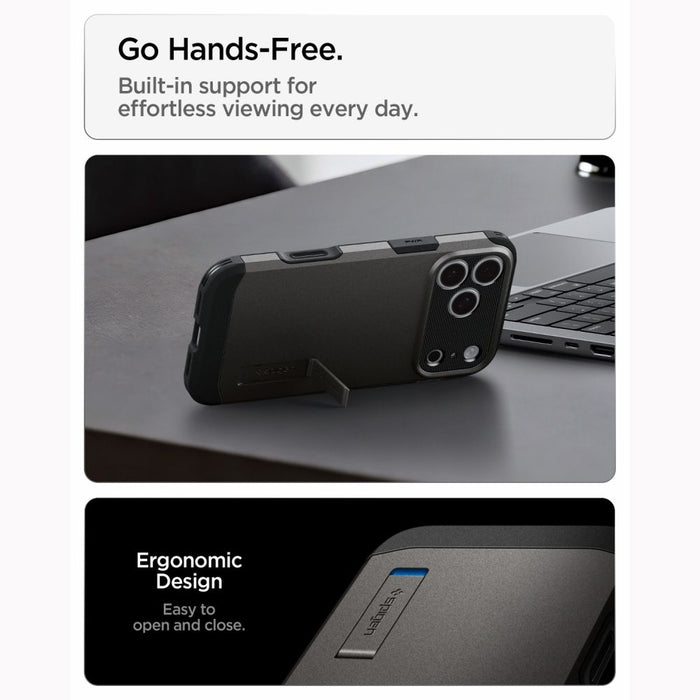 Калъф Spigen Tough Armor MagSafe за iPhone 18 Pro / 17 Pro - черен
