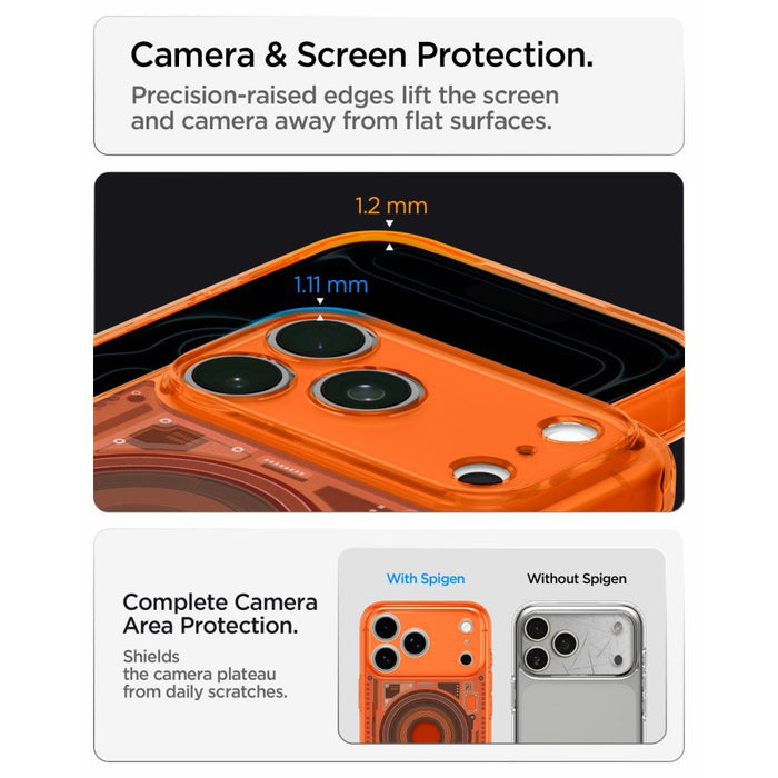Spigen Ultra Hybrid MagSafe калъф за iPhone 18 Pro / 17 Pro - оранжев