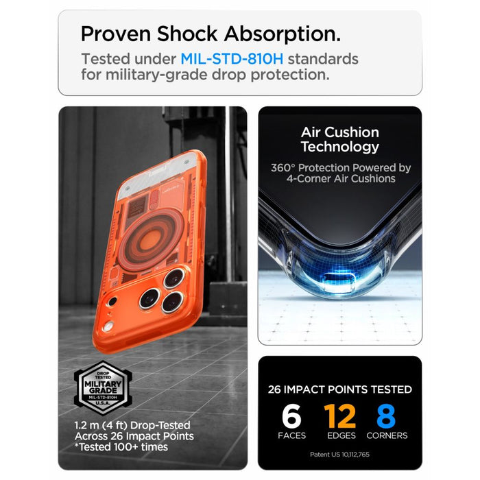 Spigen Ultra Hybrid MagSafe калъф за iPhone 18 Pro / 17 Pro - оранжев